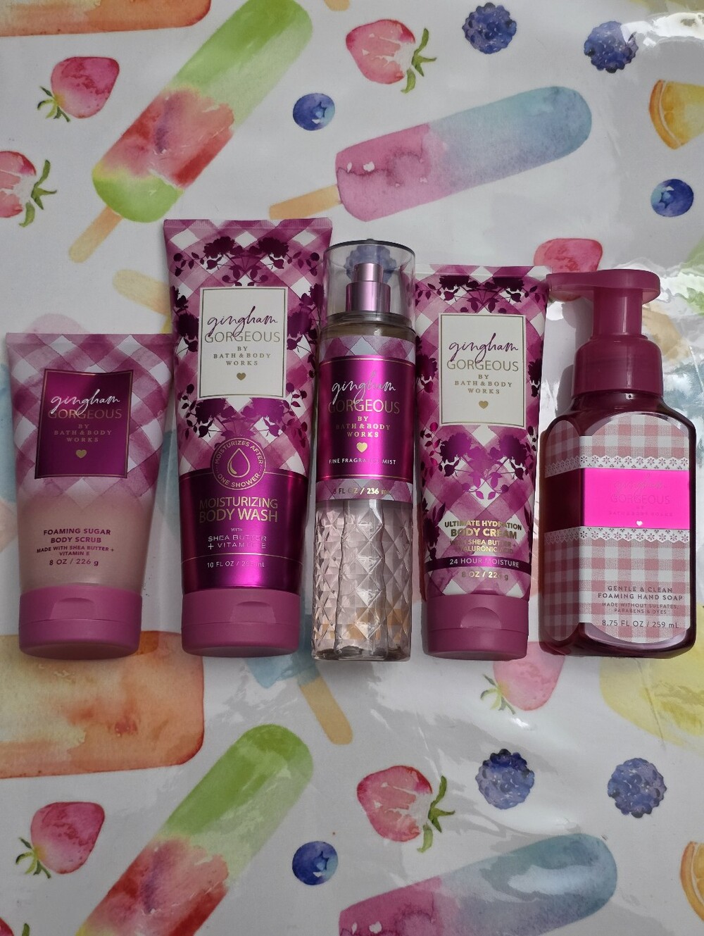 Bath & Body Works Gingham Gorgeous 5 Piece Body Care Set NEW
